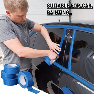 กระดาษครีปสีน้ําเงิน ผ้าห่มเทปยึดยึด ผ้าห่มรถยนต์