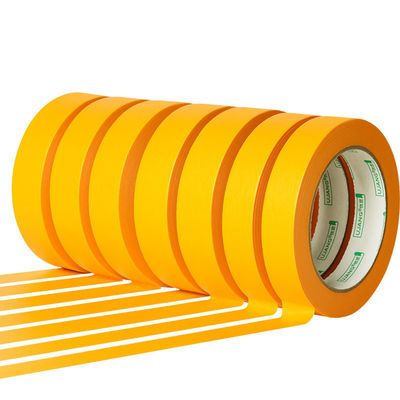 เทปกระดาษสีเหลือง Washi การแสดง เทปปิดหน้า การวาดภาพ Jumbo Roll