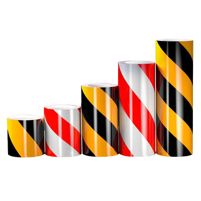 เทปเครื่องหมายอุตสาหกรรมสีแดงและเหลือง กันน้ํา ความชัดเจนสูง เทปเครื่องหมายอุตสาหกรรมสีแดงและเหลือง