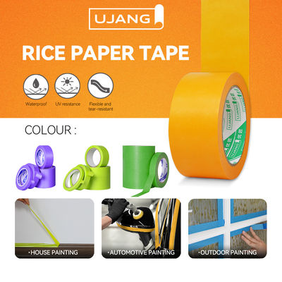 ทนต่ออุณหภูมิสูง 120 องศาเซลเซียส กระดาษราบญี่ปุ่น Washi เทปปิดสําหรับซ่อมรถยนต์